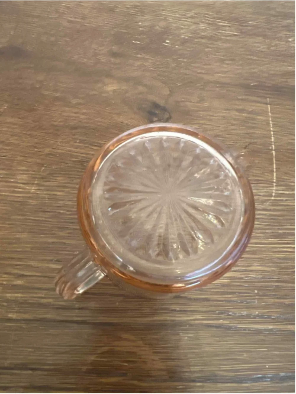 Vintage Pink Depression Glass Double Handled Cup Open Sugar Bouillon Bowl 1930s